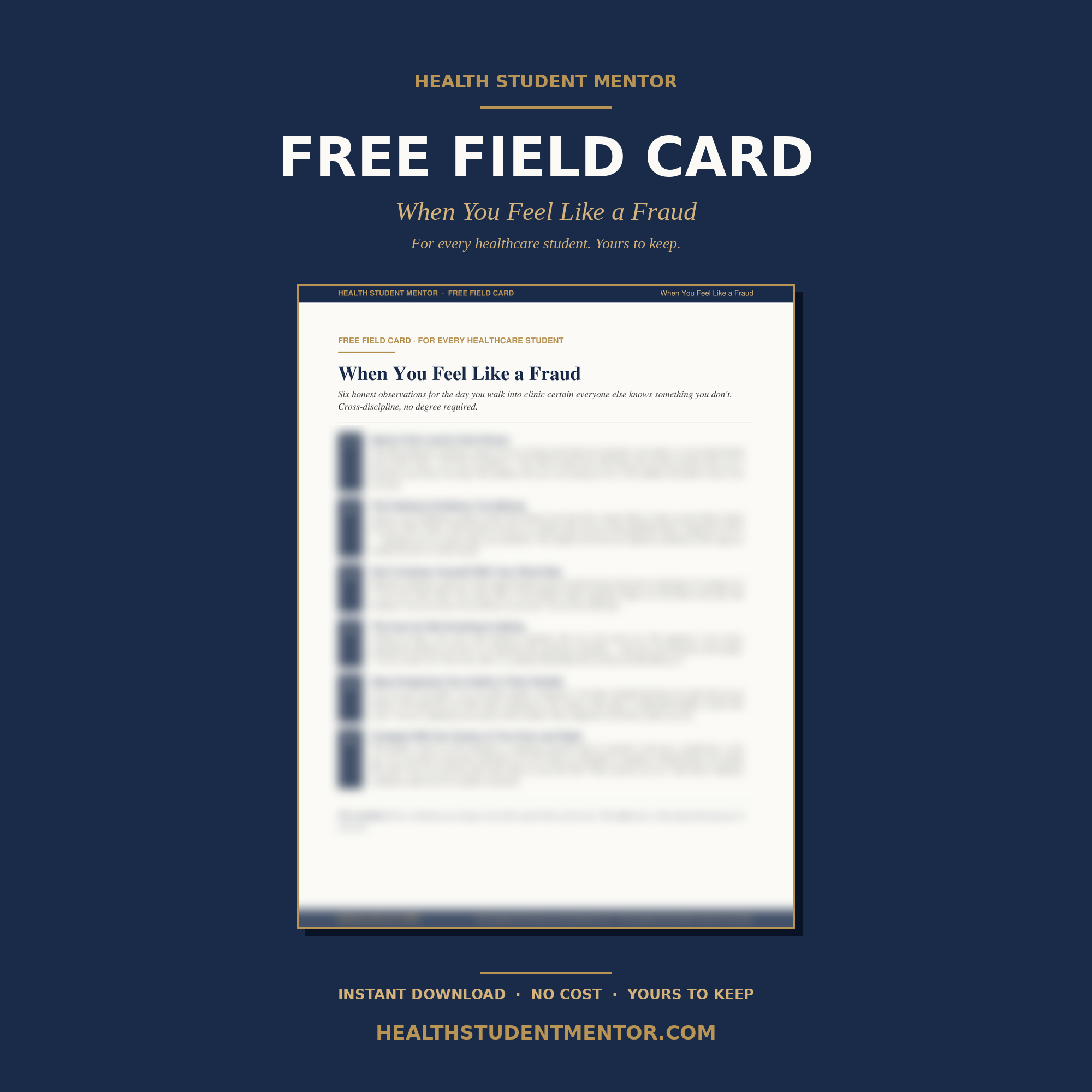 When You Feel Like a Fraud — Free Field Card